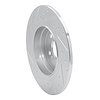 E-Line Drilled & Slotted Silver Brake Rotor, 2008-2015 Mercedes-Benz, Position: Rear Right