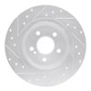 E-Line Drilled & Slotted Silver Brake Rotor, 2008-2015 Mercedes-Benz, Position: Rear Right - image 4