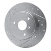 E-Line Drilled & Slotted Silver Brake Rotor, 2005-2016 Smart, Position: Front Left - image 4