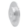 E-Line Drilled & Slotted Silver Brake Rotor, 2014-2020 Fits Multiple Makes/Models, Position: Rear Left - image 2