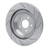 E-Line Drilled & Slotted Silver Brake Rotor, 2014-2021 Mercedes-Benz, Position: Rear Left - image 2