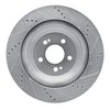 E-Line Drilled & Slotted Silver Brake Rotor, 2014-2021 Mercedes-Benz, Position: Rear Left - image 3