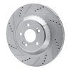 E-Line Drilled & Slotted Silver Brake Rotor, 2014-2021 Mercedes-Benz, Position: Rear Left - image 4