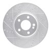 E-Line Drilled & Slotted Silver Brake Rotor, Fits Select Mercedes-Benz, Position: Front Left - image 2