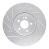 E-Line Drilled & Slotted Silver Brake Rotor, Fits Select Mercedes-Benz, Position: Front Right - image 3