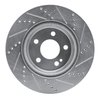 E-Line Drilled & Slotted Silver Brake Rotor, Fits Select Mercedes-Benz, Position: Rear Left - image 3