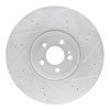 E-Line Drilled & Slotted Silver Brake Rotor, Fits Select Mercedes-Benz, Position: Front Left - image 4