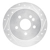 E-Line Drilled & Slotted Silver Brake Rotor, 1998-2005 Mercedes-Benz, Position: Rear Right - image 1