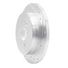 E-Line Drilled & Slotted Silver Brake Rotor, 1998-2005 Mercedes-Benz, Position: Rear Right - image 2