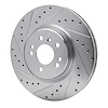E-Line Drilled & Slotted Silver Brake Rotor, 2006-2012 Mercedes-Benz, Position: Front Left - image 1