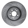E-Line Drilled & Slotted Silver Brake Rotor, 2006-2012 Mercedes-Benz, Position: Front Left - image 2