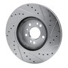 E-Line Drilled & Slotted Silver Brake Rotor, 2006-2012 Mercedes-Benz, Position: Front Left - image 4