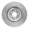 E-Line Drilled & Slotted Silver Brake Rotor, 2006-2012 Mercedes-Benz, Position: Front Right - image 4