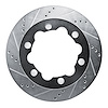 E-Line Drilled & Slotted Silver Brake Rotor, Fits Select Fits Multiple Makes/Models, Position: Rear Left - image 1