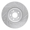 E-Line Drilled & Slotted Silver Brake Rotor, 2012-2018 Mercedes-Benz, Position: Front Left - image 1