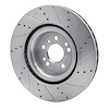 E-Line Drilled & Slotted Silver Brake Rotor, 2013-2019 Mercedes-Benz, Position: Front Left - image 1