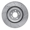 E-Line Drilled & Slotted Silver Brake Rotor, 2013-2019 Mercedes-Benz, Position: Front Left - image 2