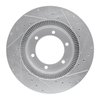 E-Line Drilled & Slotted Silver Brake Rotor, 1992-2017 Freightliner, Position: Front & Rear Left - image 2
