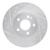 E-Line Drilled & Slotted Silver Brake Rotor, Fits Select Mercedes-Benz, Position: Front Left - image 3