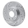 E-Line Drilled & Slotted Silver Brake Rotor, 2015-2019 Fits Multiple Makes/Models, Position: Front Left - image 3