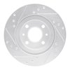 E-Line Drilled & Slotted Silver Brake Rotor, 2015-2019 Fits Multiple Makes/Models, Position: Front Right - image 2