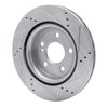 E-Line Drilled & Slotted Silver Brake Rotor, 2014-2019 Mercedes-Benz, Position: Rear Left - image 3