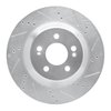 E-Line Drilled & Slotted Silver Brake Rotor, 2015-2021 Mercedes-Benz, Position: Rear Right - image 4