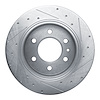 E-Line Drilled & Slotted Silver Brake Rotor, Fits Select Fits Multiple Makes/Models, Position: Rear Left - image 1