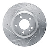 E-Line Drilled & Slotted Silver Brake Rotor, Fits Select Mercedes-Benz, Position: Front Left - image 1