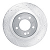 E-Line Drilled & Slotted Silver Brake Rotor, Fits Select Mercedes-Benz, Position: Rear Right