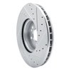 E-Line Drilled & Slotted Silver Brake Rotor, Fits Select Mercedes-Benz, Position: Front Left - image 3