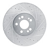 E-Line Drilled & Slotted Silver Brake Rotor, Fits Select Mercedes-Benz, Position: Front Right - image 1