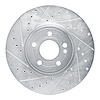 E-Line Drilled & Slotted Silver Brake Rotor, Fits Select Mercedes-Benz, Position: Front Left - image 1