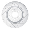 E-Line Drilled & Slotted Silver Brake Rotor, Fits Select Mercedes-Benz, Position: Rear Right