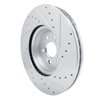 E-Line Drilled & Slotted Silver Brake Rotor, Fits Select Mercedes-Benz, Position: Front Left - image 3