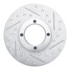 E-Line Drilled & Slotted Silver Brake Rotor, 1963-1979 Fits Multiple Makes/Models, Position: Front Right - image 2