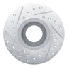 E-Line Drilled & Slotted Silver Brake Rotor, 1963-1979 Fits Multiple Makes/Models, Position: Front Right - image 4