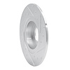E-Line Drilled & Slotted Silver Brake Rotor, 1962-1980 MG, Position: Front Left - image 1