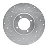 E-Line Drilled & Slotted Silver Brake Rotor, 1962-1980 MG, Position: Front Left - image 3