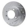 E-Line Drilled & Slotted Silver Brake Rotor, 1969-1987 GM, Position: Front Left, Rear Left - image 2