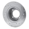 E-Line Drilled & Slotted Silver Brake Rotor, 1969-1987 GM, Position: Front Left, Rear Left - image 3