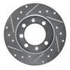 E-Line Drilled & Slotted Silver Brake Rotor, 1969-1987 GM, Position: Front Left, Rear Left - image 4