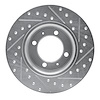 E-Line Drilled & Slotted Silver Brake Rotor, 1981-1987 GM, Position: Front Left - image 1