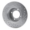 E-Line Drilled & Slotted Silver Brake Rotor, 1981-1987 GM, Position: Front Left - image 3