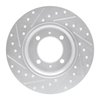E-Line Drilled & Slotted Silver Brake Rotor, 1981-1987 GM, Position: Front Right - image 4