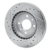 E-Line Drilled & Slotted Silver Brake Rotor, 1987-1993 GM, Position: Front Right - image 1
