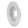 E-Line Drilled & Slotted Silver Brake Rotor, 1986-1998 GM, Position: Rear Left - image 1