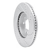 E-Line Drilled & Slotted Silver Brake Rotor, 1988-1998 GM, Position: Front Left - image 1