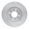 E-Line Drilled & Slotted Silver Brake Rotor, 1988-1998 GM, Position: Front Left - image 2