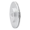 E-Line Drilled & Slotted Silver Brake Rotor, 1988-1998 GM, Position: Front Left - image 3